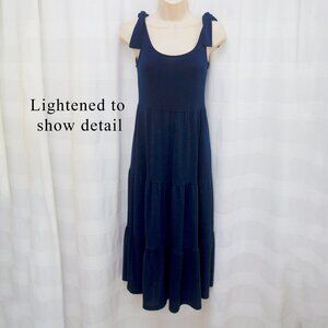 Tie Strap Tiered Midi Dress